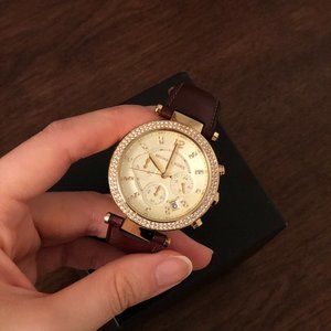 Michael Kors watch - Parker with leather strap
